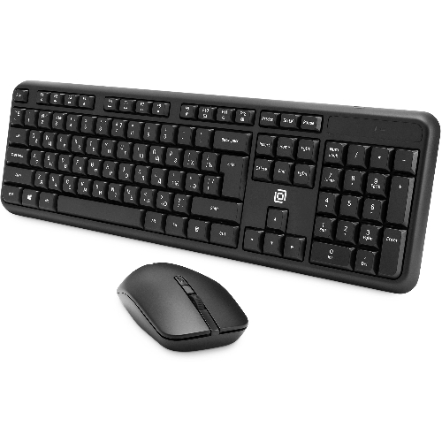 Комплект клавиатура+мышь Oklick S277W беспроводной, USB, 1600 DPI, чёрный