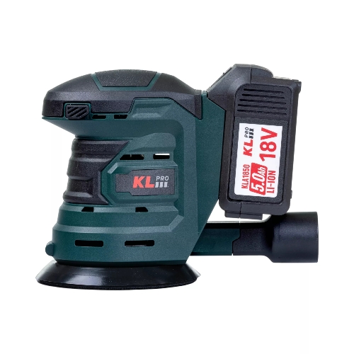 Эксцентриковая шлифовальная машина аккумуляторная KLPRO KLEZ18-50 (18В, Li-ion-2шт, 5.0Ач, ЗУ 4,5А)
