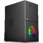 Компьютерный корпус CBR mATX Minitower V867, без БП, 1хUSB 3.0, 2хUSB 2.0, HD Audio+Mic, Rainbow Fan, Black PCC-MATX-V867-WPSU