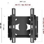 Кронштейн для телевизора Holder LCDS-5010 черный металлик, настенный, наклон