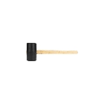 Киянка резиновая Kranz KR-12-8145 910 г, черная резина, деревянная рукоятка