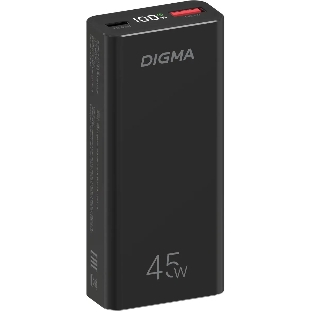 Портативный аккумулятор Digma DGPF10E 10000mAh QC3.0/PD3.0 45W 4.5A USB-A/USB-C черный