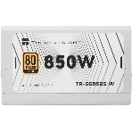Блок питания Thermalright, 850W 80+ Gold (ATX, 3.1, PCIe 5.1, Non-modular, 1x24(20+4)pin, 1xCPU 8(4+4)pin, 2xPCIe*2 8(6+2)pin, 5xSATA3, 1x12+4pin (12VHPWR PCIe 5.1 12+4pin 600mm), 3xMOLEX4pin, Active, 120x120мм, 150x140x86mm, APFC, white)