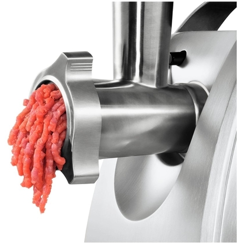 Мясорубка электрическая Bosch MFW68660 черный, 2200 Вт, 4.3 кг/мин, реверс, защита от перегрузки, металлический лоток, насадки - 10