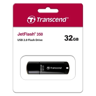 Флешка USB Transcend JetFlash 350 (TS32GJF350), 32Gb, USB 2.0, R/W 15/7, черный