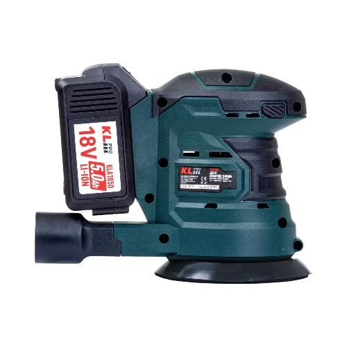 Эксцентриковая шлифовальная машина аккумуляторная KLPRO KLEZ18-50 (18В, Li-ion-2шт, 5.0Ач, ЗУ 4,5А)