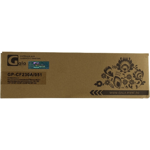 Картридж лазерный GalaPrint GP-CF230A/051 (№30A) черный (1600 стр.) для HP LaserJet Pro M203/M203dn/M203dw/M227/M227fdn/M227fdn/M227sdn/Canon LBP-160/LBP-162/MF-260/MF-264/MF-267/MF-269