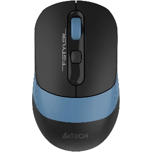 Мышь беспроводная A4Tech Fstyler FB10CS черный/синий, 2000 dpi, радиоканал, Bluetooth, USB, кнопки - 4