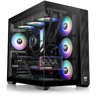 Компьютерный корпус Thermaltake View 380 TG ARGb черный без БП ATX 6x120мм 2x140мм 1x200мм 2xUSB3.0 audio bott PSU