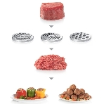 Мясорубка электрическая Bosch MFW68660 черный, 2200 Вт, 4.3 кг/мин, реверс, защита от перегрузки, металлический лоток, насадки - 10