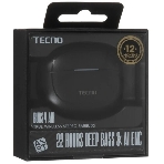 Наушники TWS Tecno Buds 4 Air черный, внутриканальные, Bluetooth, до 6 ч