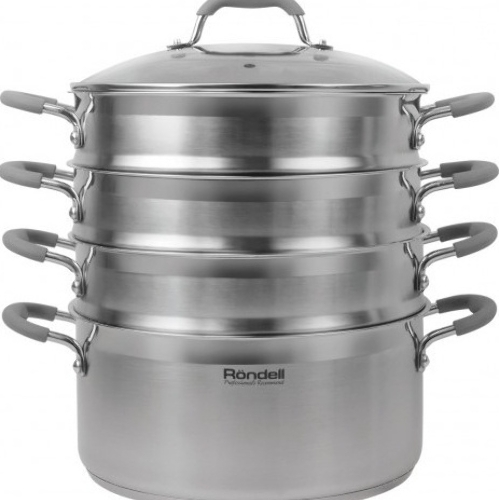 Пароварка Rondell RDS-1103 26 см. 3 перфорированных уровня (5,5 л - нижний ярус)
