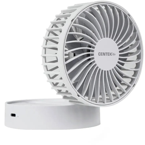 Вентилятор Centek CT-5044 белый, настольный, 4 Вт, 3 скорости, 10 см