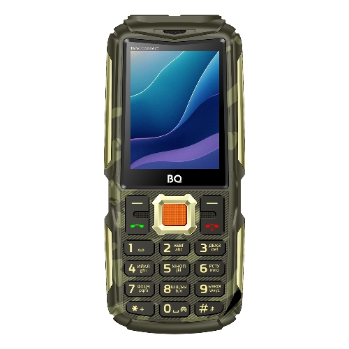 Мобильный телефон BQ 2430L Tank Connect камуфляж/золотистый