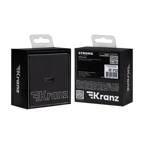 Розетка Kranz STRONG HDMI с/у антрацит