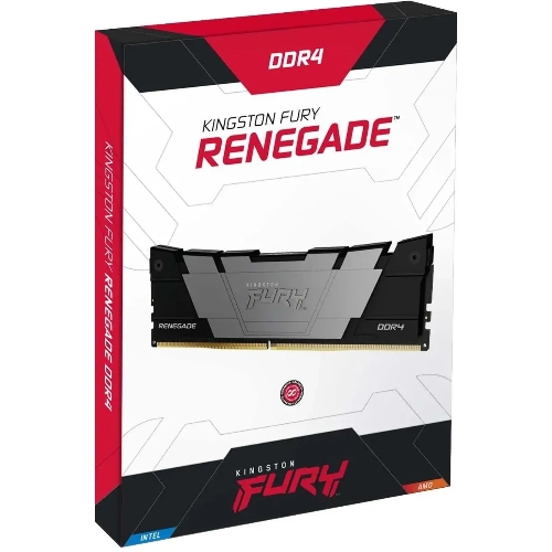 Оперативная память Kingston Fury Renegade, DDR4, 16Gb (1x16GB), 4000MHz, CL19, DIMM, с радиатором, черный