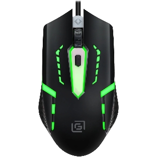 Мышь проводная Oklick 398G черный, 2400 dpi, USB, кнопки - 4