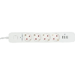 Сетевой фильтр Гарнизон 2.0 Мультипорт EPS-4-U3-W-2, 4 р, 10А, 3xUSB, 2 м, ур.защиты 2+, белый, пакет