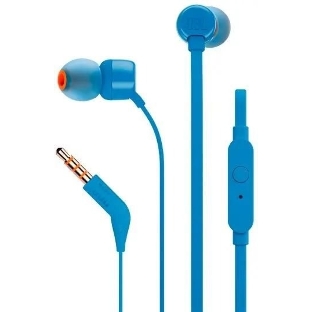 Проводные наушники JBL Tune 110 синий, внутриканальные, Jack 3.5 мм