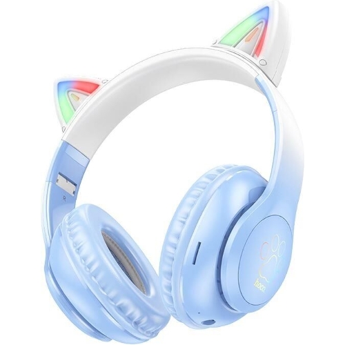 Беспроводные/проводные наушники Hoco W42 синий, накладные, Bluetooth + проводной, до 10 ч.