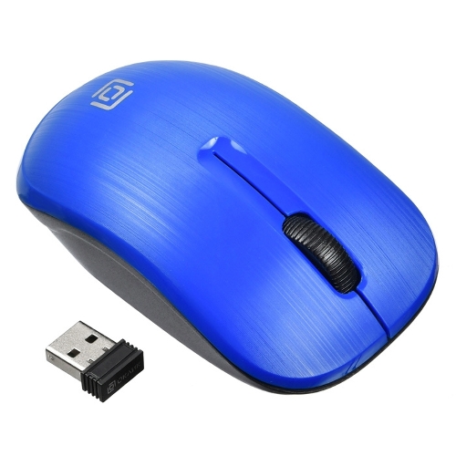 Мышь беспроводная Oklick 525MW голубой, 1000 dpi, радиоканал, USB, кнопки - 3