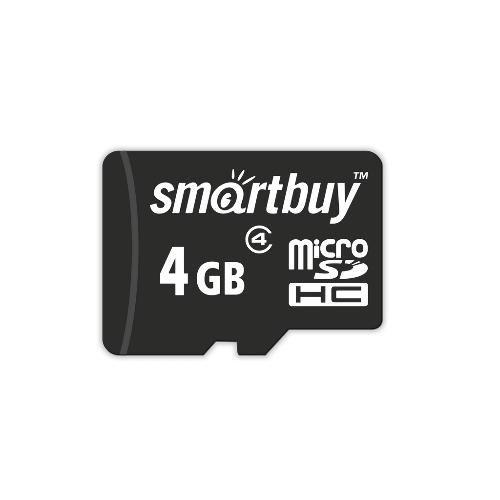 Флеш карта Micro SDHC 4Gb Smartbuy Сlass 4 (без адаптеров)