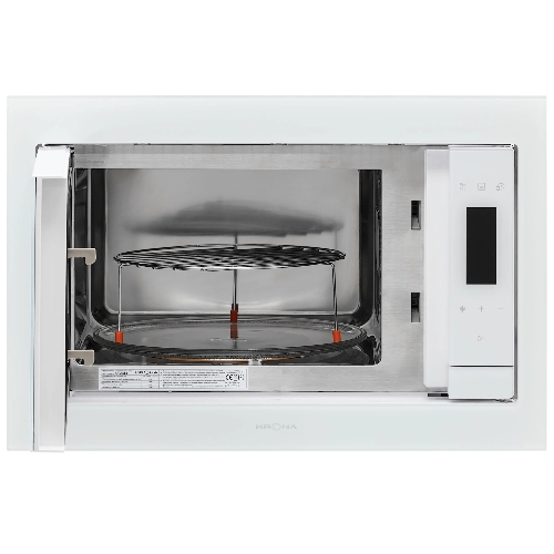 Встраиваемая микроволновая печь Krona ESSEN 60 WH DOTS белый, 31 л, 1000 Вт, переключатели - сенсор