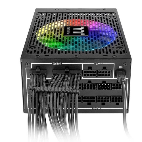 Блок питания Thermaltake ToughPower iRGb PLUS (PS-TPI-1250F3FDTE-1), 1250Вт, 80 PLUS Titanium, 140мм, модульный, черный