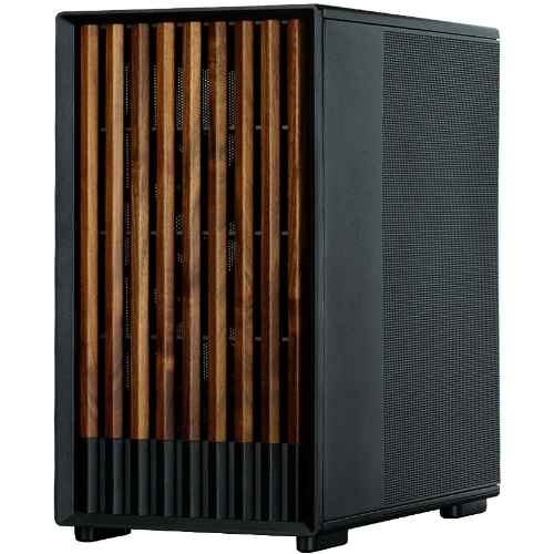 Компьютерный корпус Zalman P10 NAMU, MATX, черный, WINDOW, FRONT COVER WALNUT, 2x3.5