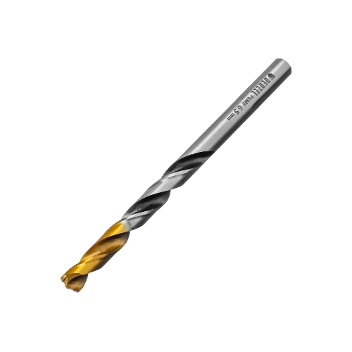Сверло спиральное по металлу Denzel 6,5 x 93мм, Р6М5, Golden Tip, многогранная заточка