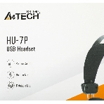 Гарнитура A4Tech HU-7P чёрный, проводная