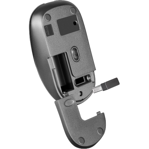 Мышь беспроводная Defender Wave MM-995 серебристый, 1600 dpi, радиоканал, USB, кнопки - 4