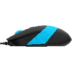 Мышь проводная A4Tech Fstyler FM10S черный/голубой, 1600 dpi, USB, кнопки - 4