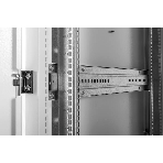 Шкаф серверный напольный ЦМО 48U (600 1200) дверь перфорированная, задние двойные перфорированные, цвет черный