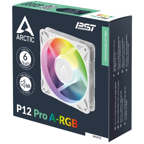 Вентилятор корпусной ARCTIC P12 Pro A-RGb (белый) - retail (ACFAN00311A)