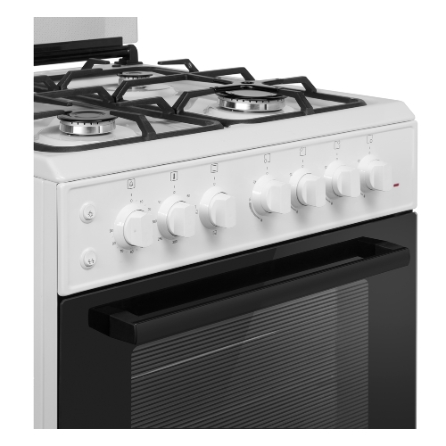 Плита комбинированная Maunfeld MGC60ECW04 белый, газовых конфорок 4 шт, духовка электрическая 65 л, 60 см x 88 см x 65 см