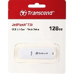 Флешка USB Transcend Jetflash 730 (TS128GJF730), 128Gb, USB 3.0, R/W 90/40, белый