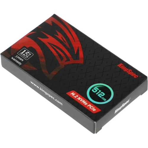 Накопитель SSD KingSpec NE-512, 512Gb, M.2 2280, PCIe 3.0 x4, NVMe, R/W 2400/1700