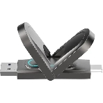 Флешка USB Netac US9 (NT03US9C-512G-32TA), 512Gb, USB 3.2 Gen2 Type-A/USB Type-C, R/W 1000/900, серебристый