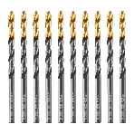Сверло по металлу Denzel 4,8 мм, HSS-Tin, Golden Tip, 10 шт.