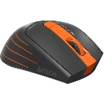 Мышь беспроводная A4Tech Fstyler FG30S серый/оранжевый, 2000 dpi, радиоканал, USB, кнопки - 6