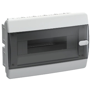 Корпус пластиковый IEK UNION Compact UIC-KP12-V-12-41-K01 ЩРВ-П-12 IP41 черная прозрачная дверь