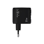 Сетевое зарядное устройство Maxvi SFC-330GN Type-C\USB 30W PD QC3.0 черный
