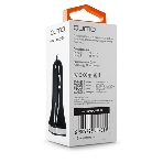 Автомобильное зарядное устройство QUMO 3A, 2 USB, 1A+2A черный
