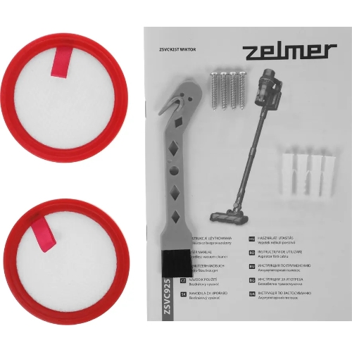 Пылесос вертикальный Zelmer STICK ZSVC925T Wiktor фиолетовый/черный, питание от аккумулятора, 380 Вт, уборка сухая, пылесборник 0.8 л