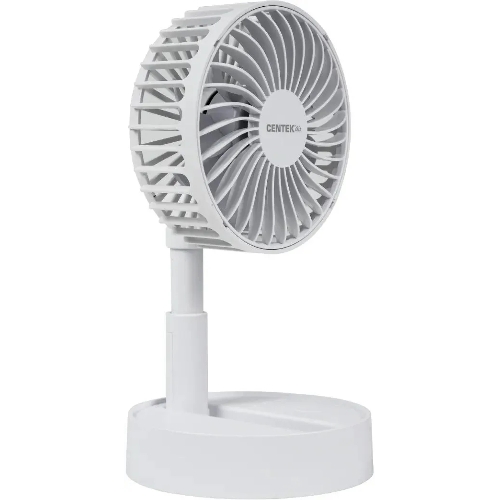 Вентилятор Centek CT-5044 белый, настольный, 4 Вт, 3 скорости, 10 см