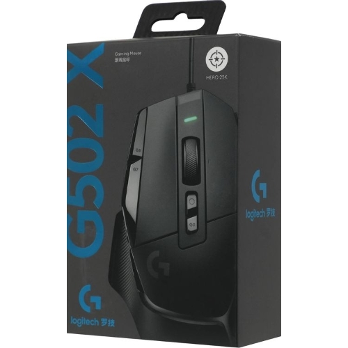 Мышь проводная Logitech G502 X черный, 25600 dpi, USB, кнопки - 13