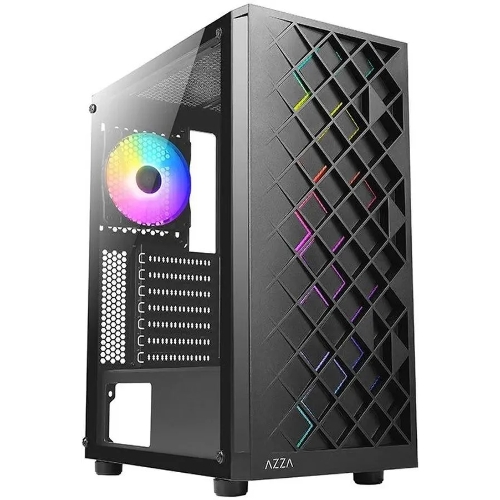 Компьютерный корпус Azza Spectra черный без БП ATX 7x120мм 2x140мм 2xUSB 2.0 1xUSB 3.0 audio bott PSU
