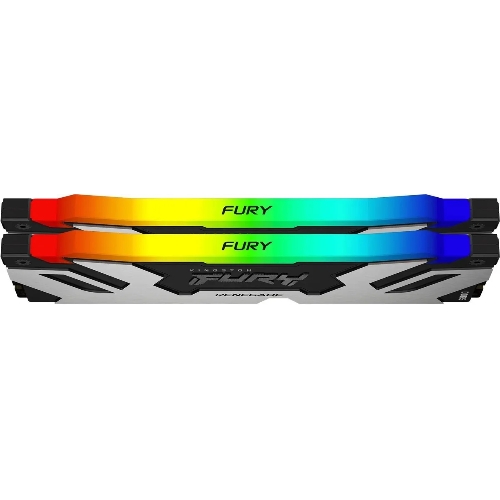 Оперативная память Kingston Fury Renegade, DDR5, 32Gb (2x16GB), 7200MHz, CL38, DIMM, с радиатором, RGB, серебристый/черный