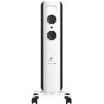 Обогреватель масляный Royal Clima Laggio Nero ROR-LN7-1500M, с терморегулятором, 1500Вт, 6 секций, 3 режима, белый/серый